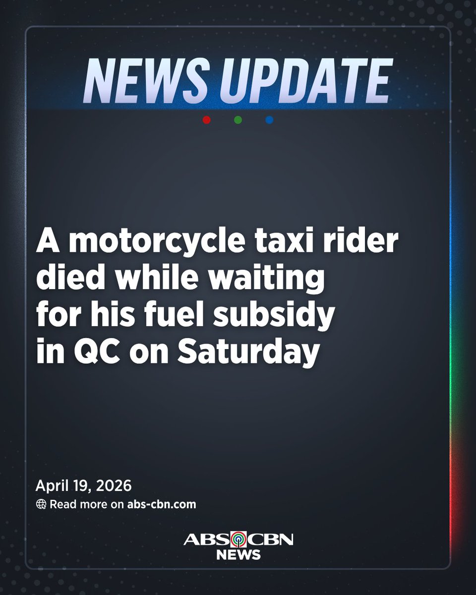 UPDATE: A motorcycle taxi rider died while waiting for his fuel subsidy in Quezon City on Saturday, April 18. 

According to his brother, the probable cause of death was a heart attack. 

The Department of Social Welfare and Development confirmed the deceased and said they have