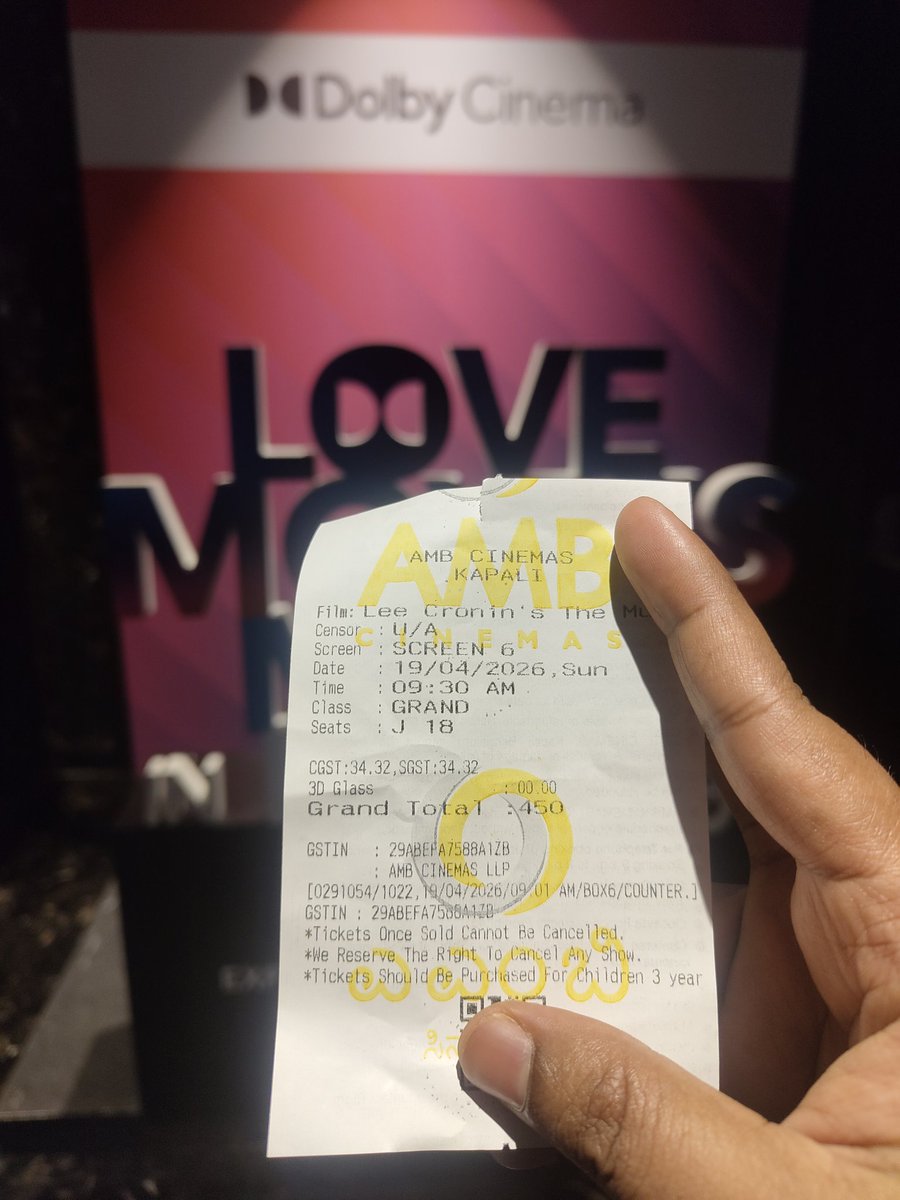 singlesuraa's tweet image. #LeeCroninsTheMummy 
I thought of watching it in #ONYX #LED
But, bought #DolbyCinema after watching this tweet.
Bless my ears 🎵🔊🔌
@amb_cinemas 
@DolbyIn