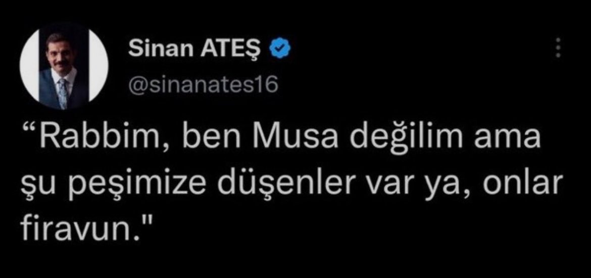 selmaateskazanc's tweet photo. Rabbim" dedi.
"Ben Musa değilim ama şu peşimize düşenler var ya onlar firavun."

#Bursa 
#üftadehz https://t.co/Kzo9t8QJFX