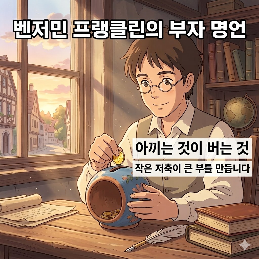 벤저민 프랭클린이 평생 돈에 대해 한 말들, 
지금 읽어도 뼈 맞음

티끌 모아 태산이라고 했고, 
필요 없는 걸 사면 결국 필수품을 팔게 된다고 했고, 
돈을 잘 쓰는 사람은 남의 지갑을 지켜주는 사람이라고 했음

그리고 이 한 줄

"한 푼 아끼면 두 푼 버는 것"

250년 전 말인데 왜 지금 내 얘기