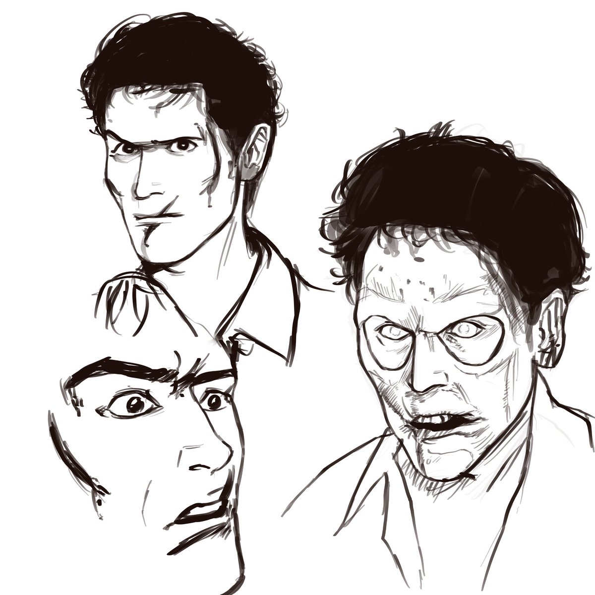 zeke_the_artist's tweet image. Ash drawing/sketches #evildead #ashwilliams #brucecampbell #art #artist #drawingsㅤㅤ