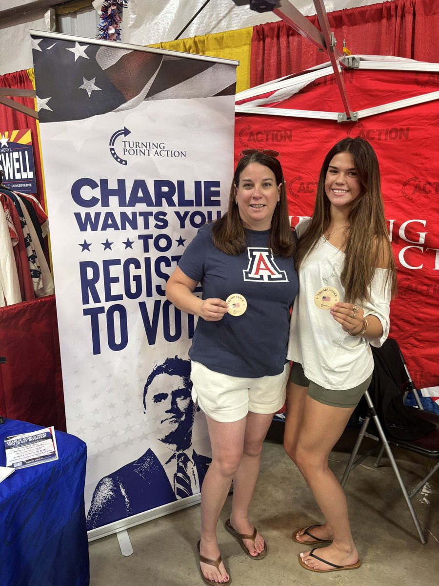KPruett1776's tweet photo. The @TPAction booth is back at the Pima County Fair! 

👉🏻We are registering voters

👉🏻Signing people up for coalitions 

👉🏻And building community around our founding principles of Faith, Family and Freedom! 

Stop by, say hi  👋🏻 and grab a fun sticker or pin! 

🇺🇸🇺🇸’Merica🇺🇸🇺🇸 https://t.co/0EPPYigsGt