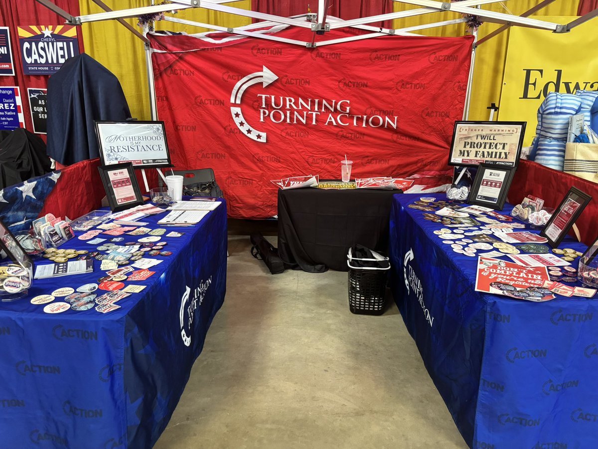 KPruett1776's tweet photo. The @TPAction booth is back at the Pima County Fair! 

👉🏻We are registering voters

👉🏻Signing people up for coalitions 

👉🏻And building community around our founding principles of Faith, Family and Freedom! 

Stop by, say hi  👋🏻 and grab a fun sticker or pin! 

🇺🇸🇺🇸’Merica🇺🇸🇺🇸 https://t.co/0EPPYigsGt