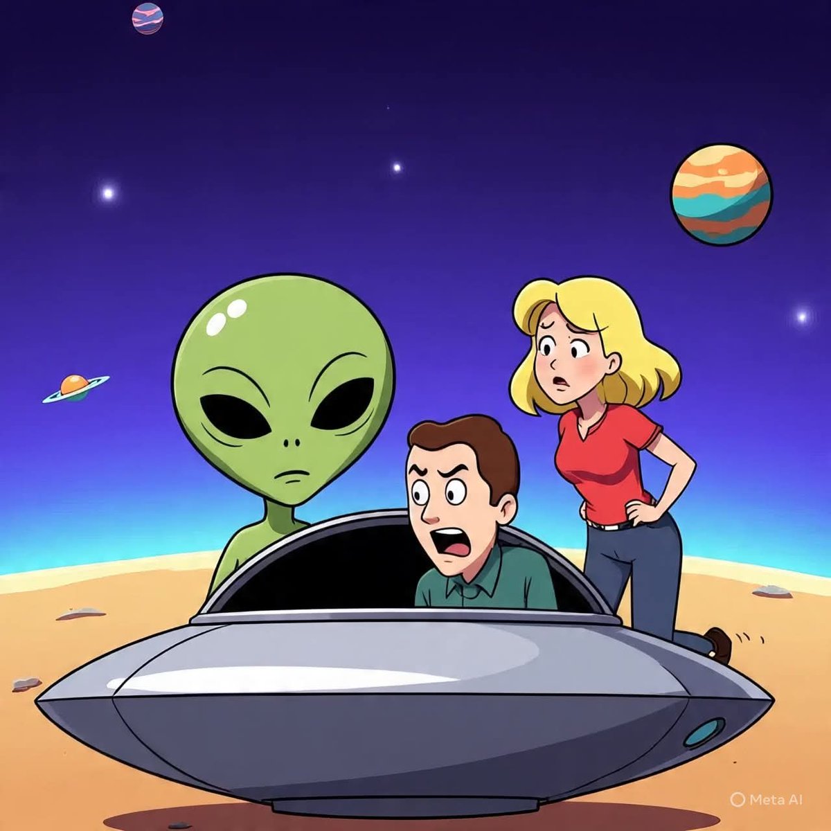 Gul363753611's tweet image. 😂 The poor #alien just came to do #research !👉🌍

🤷‍♀️The alien saw a #couple fighting,  
and said "There’s no species more dangerous than this on our #planet" 👽💔
#Sunday #joke 
#नोटिबोल 😜#कुछभी