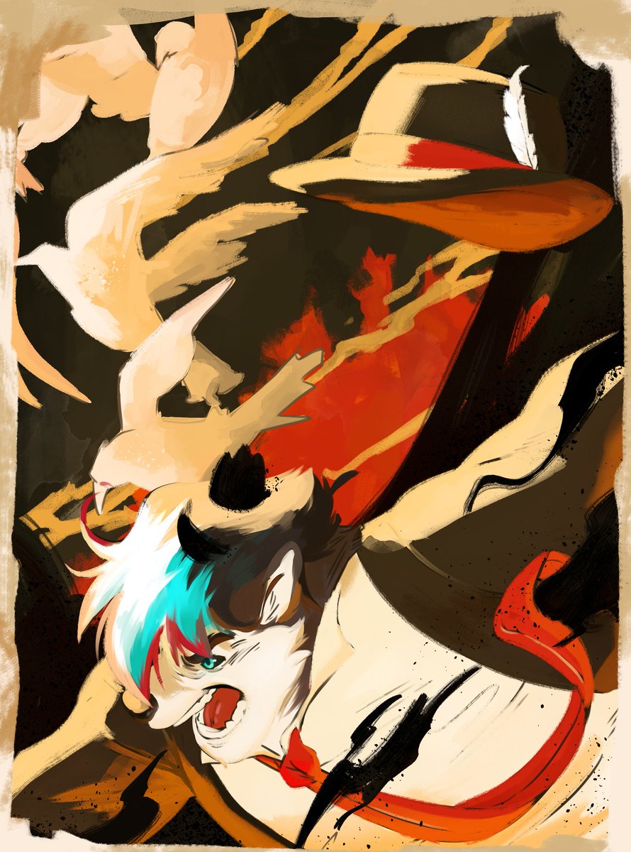 RLion_2's tweet photo. 🍂A gift I made for a very good friend. I had promised him a little drawing many years ago, but I did take my time x3 https://t.co/fIelVe9dS9