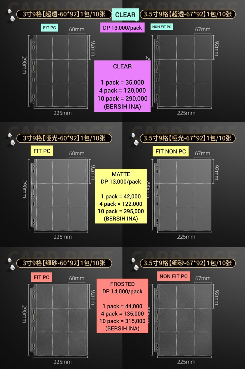GOmacicho's tweet photo. OPEN PO SINGBA

BERSIH INA
SEA CARGO
GO LINE, DOM JATENG

t. wts wtb sell buy innersleeve binder a4 a5 murah frosted matte clear pc photocard 엔시티 마크 제노 nct wish dream 127 wayv cortis sleeve riize enhypen frosted aespa rounded matte clear 포카 

DM/ https://t.co/Ykh4n73ZZS https://t.co/ehsuH83fev