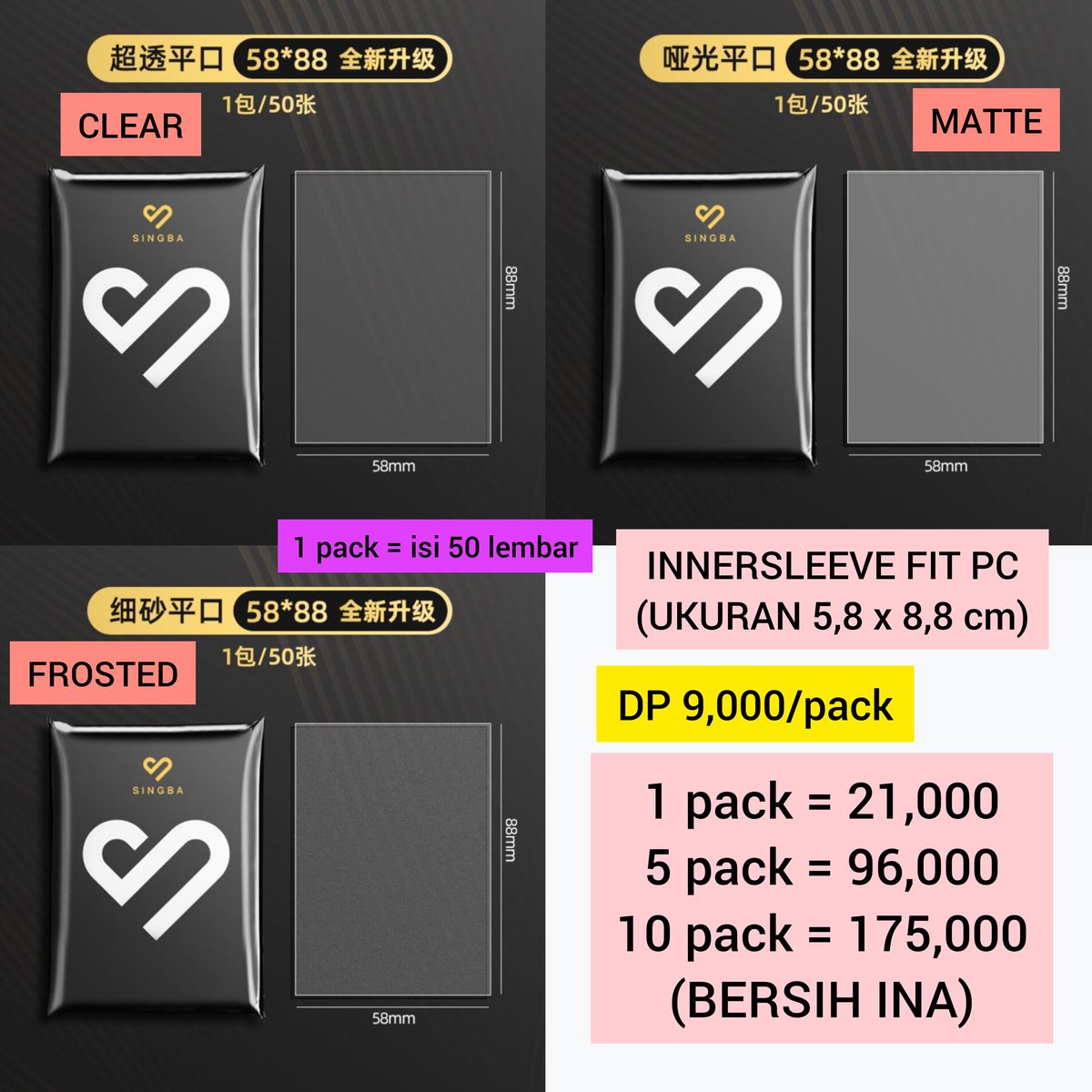 GOmacicho's tweet photo. OPEN PO SINGBA

BERSIH INA
SEA CARGO
GO LINE, DOM JATENG

t. wts wtb sell buy innersleeve binder a4 a5 murah frosted matte clear pc photocard 엔시티 마크 제노 nct wish dream 127 wayv cortis sleeve riize enhypen frosted aespa rounded matte clear 포카 

DM/ https://t.co/Ykh4n73ZZS https://t.co/ehsuH83fev