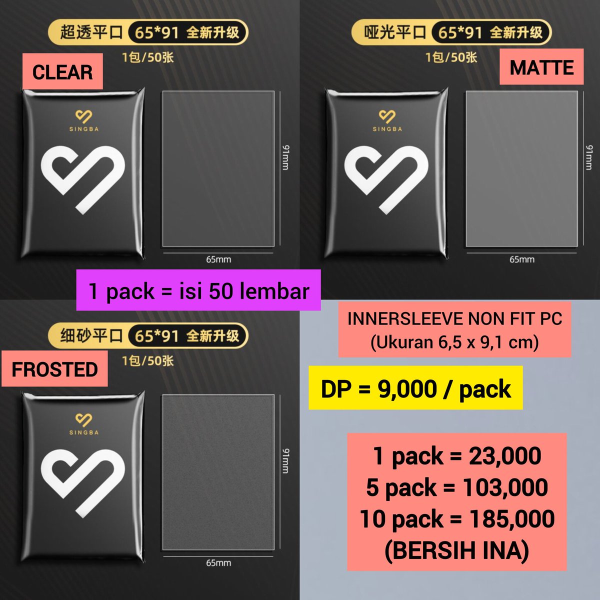 GOmacicho's tweet photo. OPEN PO SINGBA

BERSIH INA
SEA CARGO
GO LINE, DOM JATENG

t. wts wtb sell buy innersleeve binder a4 a5 murah frosted matte clear pc photocard 엔시티 마크 제노 nct wish dream 127 wayv cortis sleeve riize enhypen frosted aespa rounded matte clear 포카 

DM/ https://t.co/Ykh4n73ZZS https://t.co/ehsuH83fev