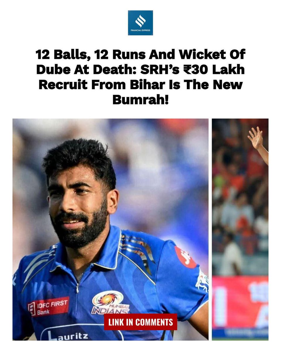 SAKET_kJHA's tweet image. Sakib Hussain’s 12-ball masterclass against Shivam Dube has the IPL buzzing. See how the ₹30 Lakh star is outperforming Jasprit Bumrah in IPL 2026.

It is too early to compare with #bumrah but Bihar has produced one of finest bowlers Sakib Hussain. We must nurture him.