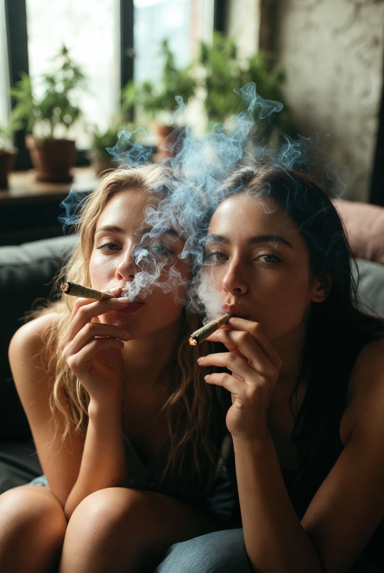 targetset101's tweet image. “Chill vibes only 💨 Just two girls enjoying a good smoke. Who else is lighting up tonight? 🔥 #420 #Weed #Marijuana #Cannabis #StonerLife #Ganja #420Friendly”