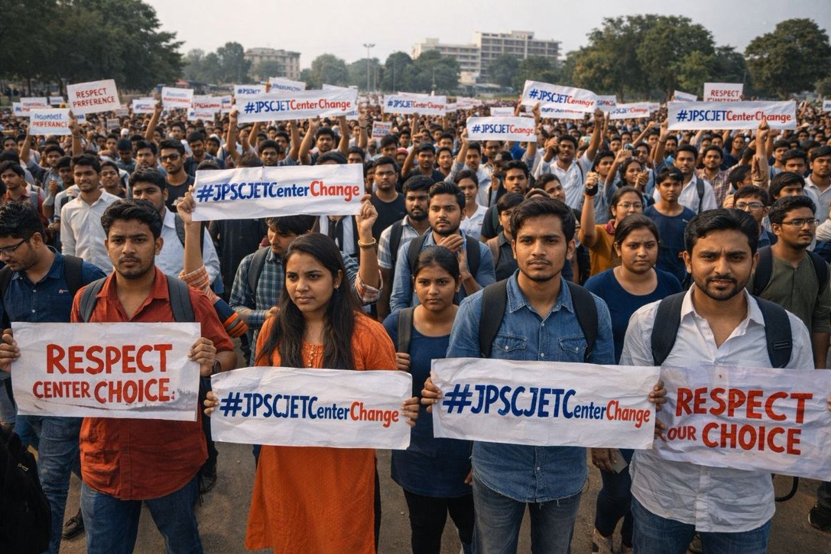 shona1045882's tweet photo. #JPSCJETcenterchange 
@ourcmo 
@HemantSorenJMM 
@santoshgangwar 
@JLKMJHARKHAND
Why are students forced to travel hundreds of kilometres for an exam? 
This is unfair 
Jpsc must take immediate action and revise exam centers https://t.co/IL5g0eDkhe