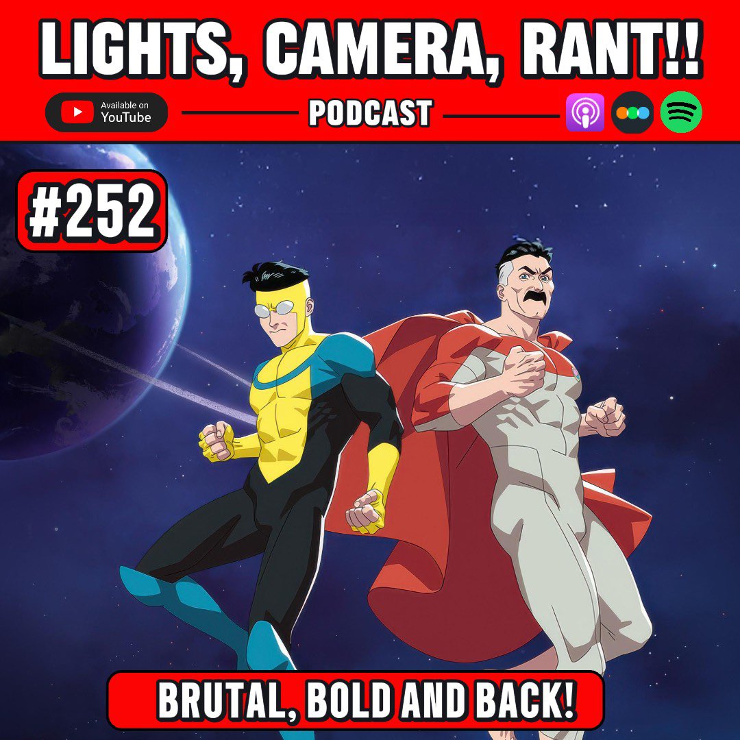 LightsCameraRNT's tweet photo. New Episode Alert 🚨

#252 - Spider Man Trailer!? | Dune 3 Trailer !? | Invincible S4 Bold Start! 💥

🔥OUT NOW🔥

#invincible #spiderman #news #reviews https://t.co/kF1f4e3EOw