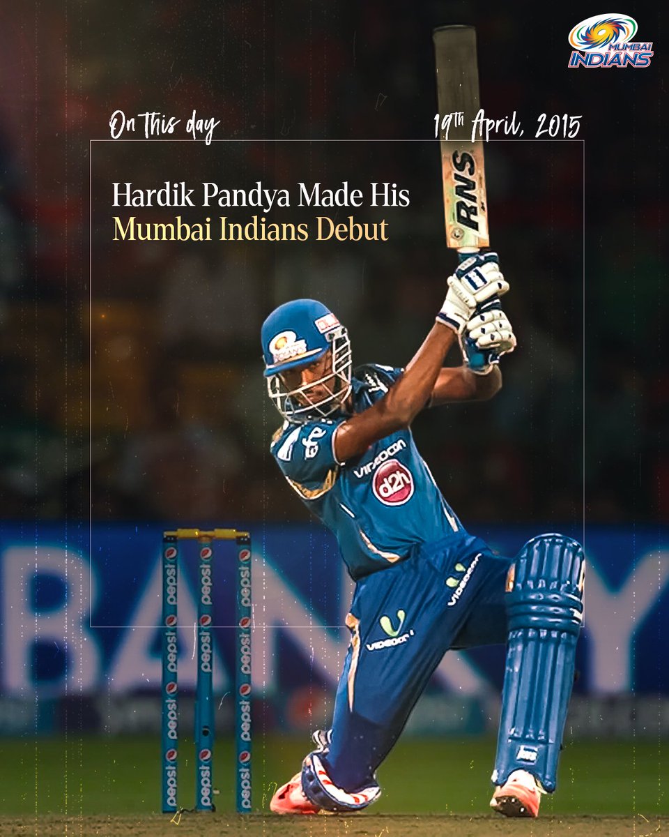 mipaltan's tweet image. From Pandya to Kung Fu Pandya, आपला HP began his Blue and Gold journey #OnThisDay in 2015! 💙