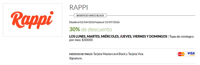 ahorrotwit's tweet image. ¡Hoy Domingo Delivery con 30%! 🛵

30% tope $30.000/mes con crédito @Banco_Comafi #Black en @RappiArgentina

¡Pedi ya! 💳