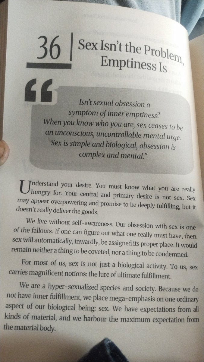 daretolive0365's tweet image. In some sense, great sexual urge is an indicator of great inner energy waiting to find the right direction. Give it the right direction.

How?

Begin by realising, confronting, and acknowledging the worthlessness of your current direction.

11/21Day 
#21dayoflearning
#APGita
#TWA