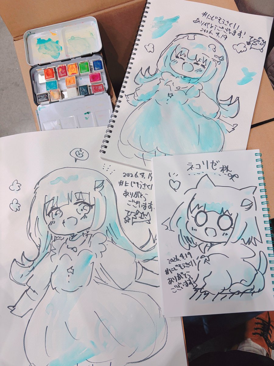 #にじそうさく11
スケブ頼まれていた分描き終わりました!リゼ様もりもり! 