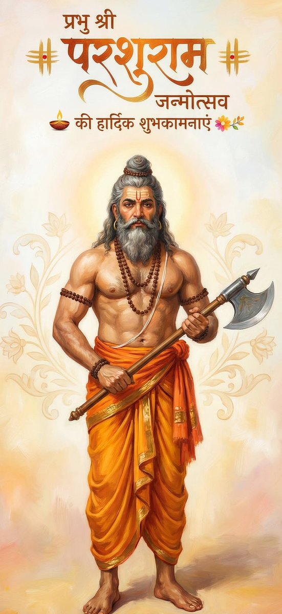 Atulsing123's tweet photo. समस्त देशवासियों को प्रभु भगवान श्री परशुराम जी की जयंती की हार्दिक शुभकामनाएं।
#परशुराम_जयंती #परशुरामजयंती https://t.co/sIHKtCpnEA