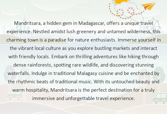 EclecticFlights's tweet image. Discover the Paradise of Mandritsara, Madagascar: Your Next Unforgettable Getaway Awaits! Ready to explore? Find cheap flights there now! ✈️ fly.eclectic.flights/flights/flight… #Mandritsara #Madagascar #FlyEclectic #TravelWithUs #NewAdventures