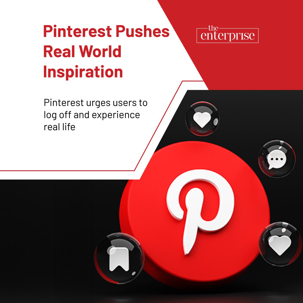 AtTheEnterprise's tweet image. Pinterest is challenging social media itself, urging users to stop scrolling and start living as backlash against digital fatigue grows.

🌐:theenterprise.news

#InstagramTrends
#FoodMarketing
#ViralRecipes
#SocialMediaTrends
#ContentMarketing
#DigitalCulture
#FoodInnovation