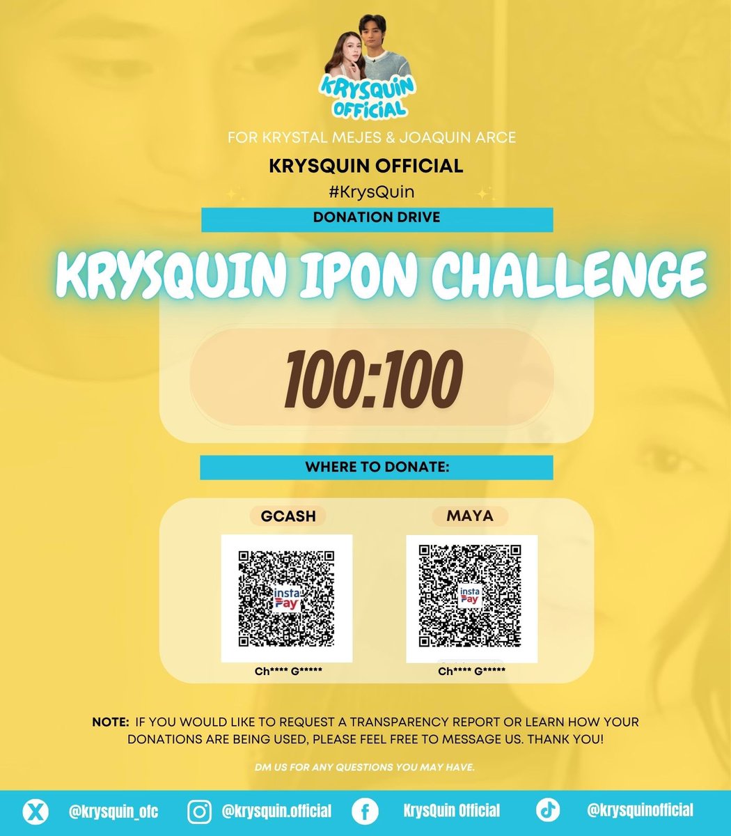 krysquin_ofc's tweet photo. Hello Rainshiners,

We sincerely ask for your support in our 100:100 Ipon Challenge, as we currently don’t have funds yet. We’re kindly reaching out to all KrysQuin fans for your cooperation, especially with many upcoming events ahead.

Any amount will truly help. Thank you! 💛🩵 https://t.co/OJggXo7gxj