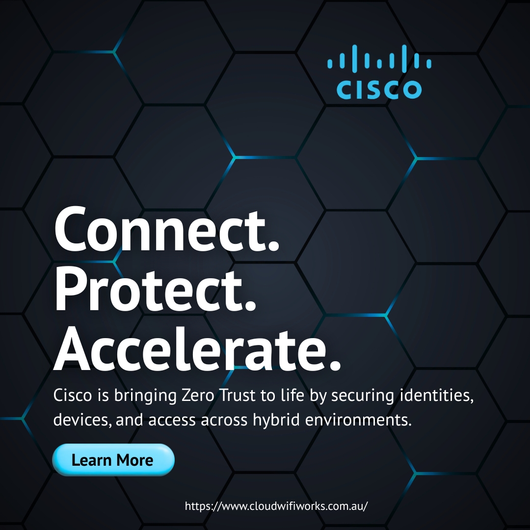 VGaustralia's tweet photo. Cisco brings security, networking, and visibility together—so every connection is protected.

👉 https://t.co/qm0WyoC6JZ

#Cisco #VirtualGraffiti #SecureNetworking #Cisco #CyberSecurity https://t.co/znFdYbP98b