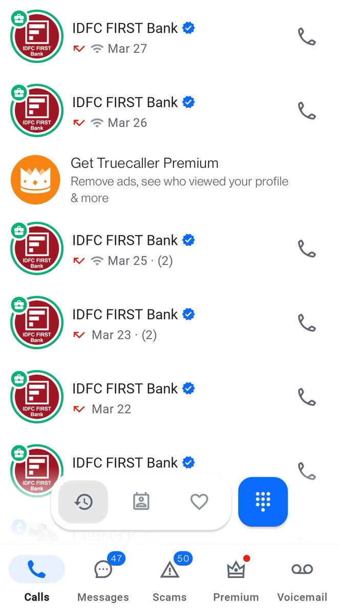gauravniraj's tweet photo. @IDFCFIRSTBank is such a bad bank. I don't even have account with them. Not sure why they do scam calls. Even if I block number they call with another number. https://t.co/7BzssvrnMg