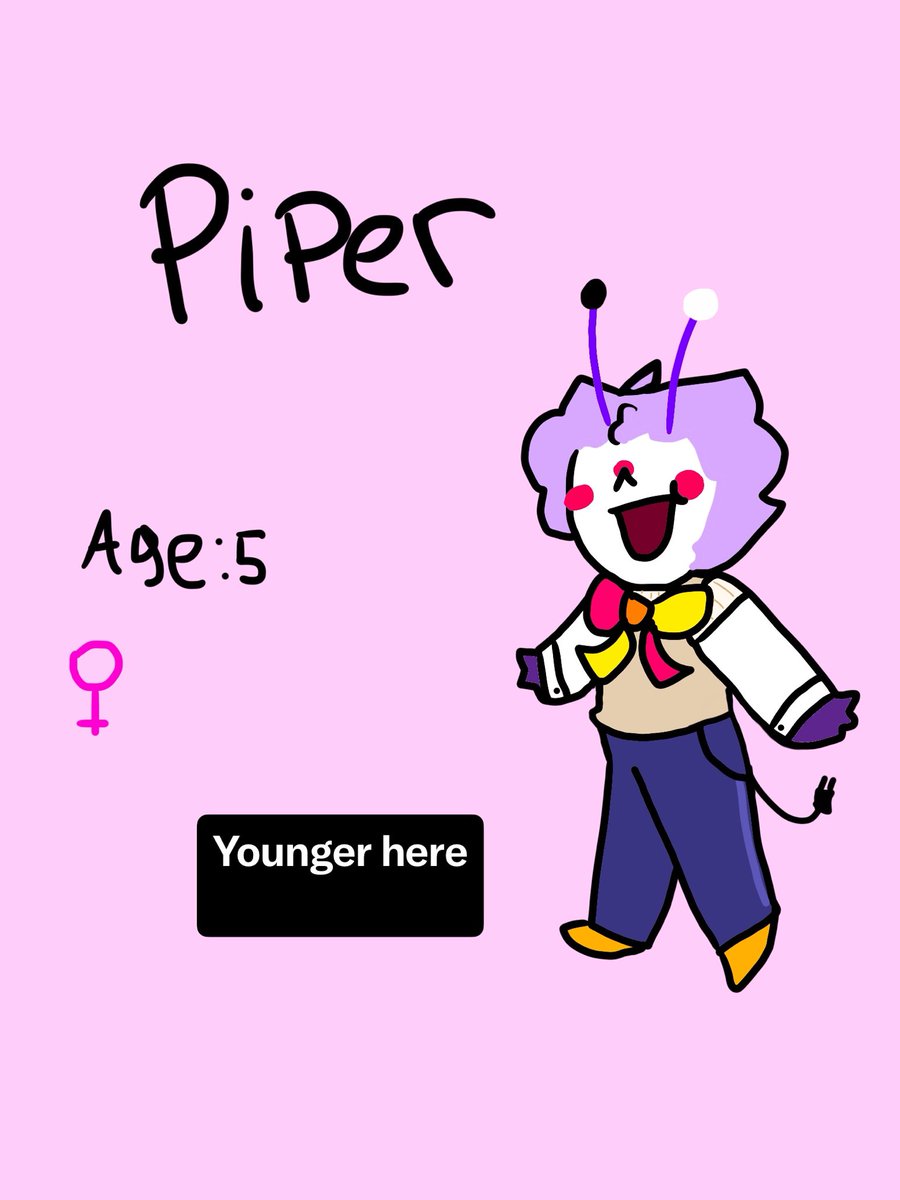 EmmaSolar5912's tweet image. My spamtenna fankid: Piper T Addina #deltarune #fankid 2