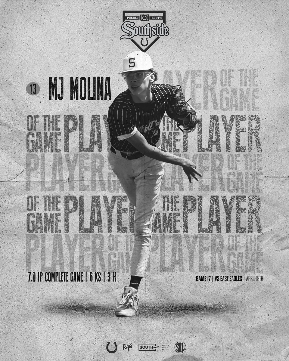 PuebloSouthBSB's tweet photo. 𝐂𝐎𝐋𝐓𝐒 𝐖𝐈𝐍.

@MJ_Molina13 went the distance to shutdown East in a crucial SCL matchup, striking out 6 and walking 3.

The Colts move to 2-1 in SCL with the next game coming Tuesday against Centennial.

Extended stats available on MaxPreps.

#COLTure | #AboutUs | #COPreps https://t.co/LC5ycVHHMk
