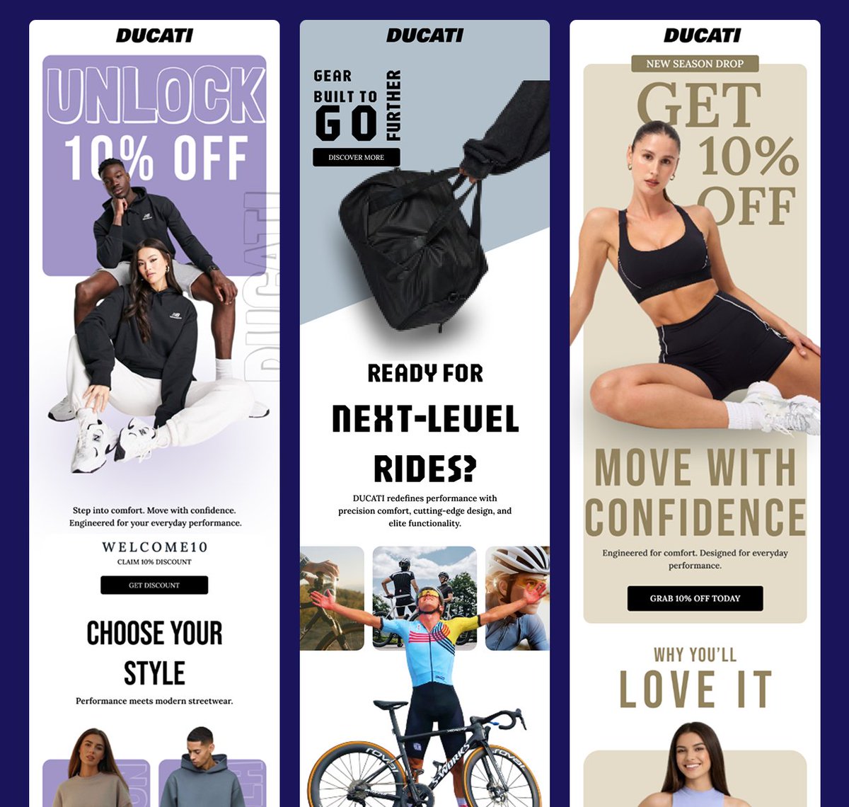 AlfazAkib's tweet image. Unlock 10% OFF 
DUCATI activewear = comfort + performance + style.
Move with confidence.
Shop now.

#Ducati #Activewear #Style