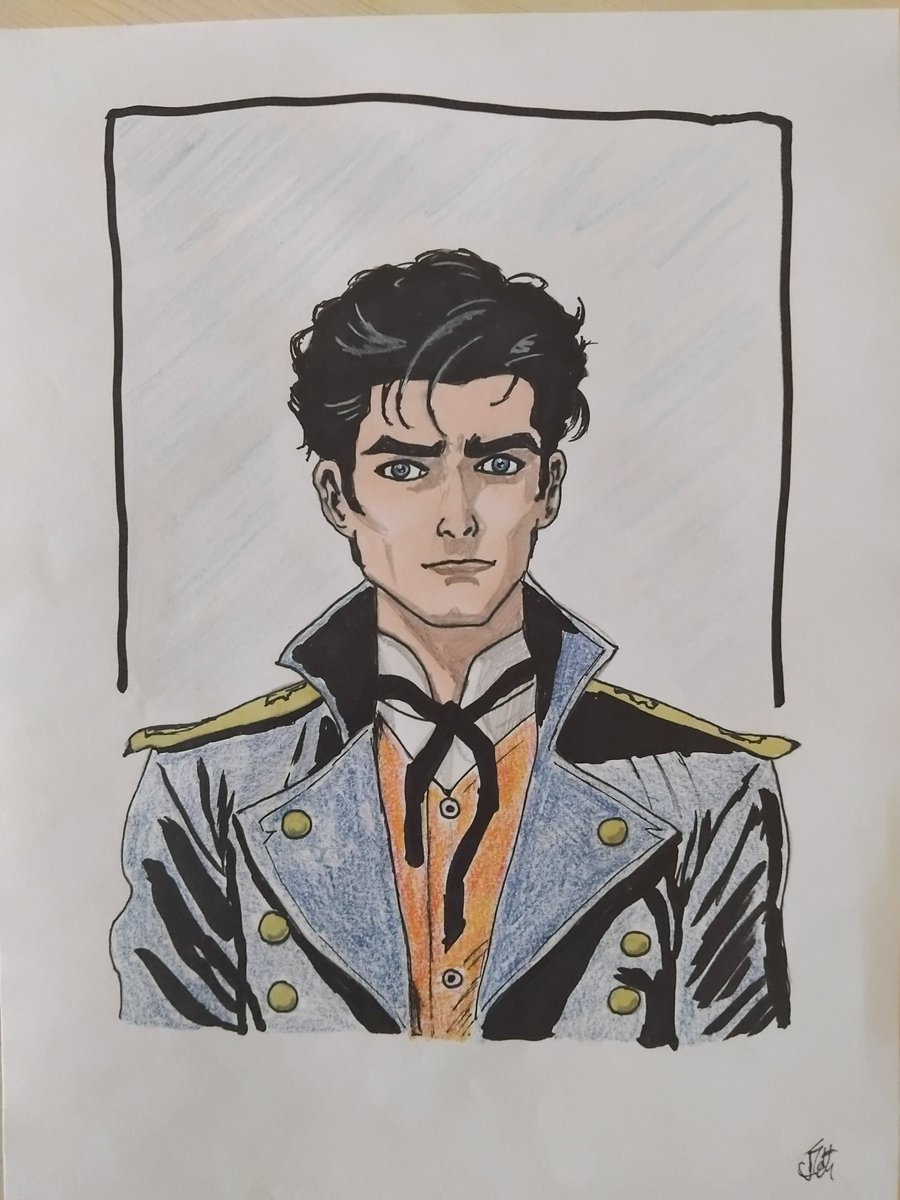 MJmaniette's tweet image. Le jeune #CortoMaltese. Dessin perso. Déjà vendu.

#fumetti #dessin #bd #comics.
Hommage à #HugoPratt.