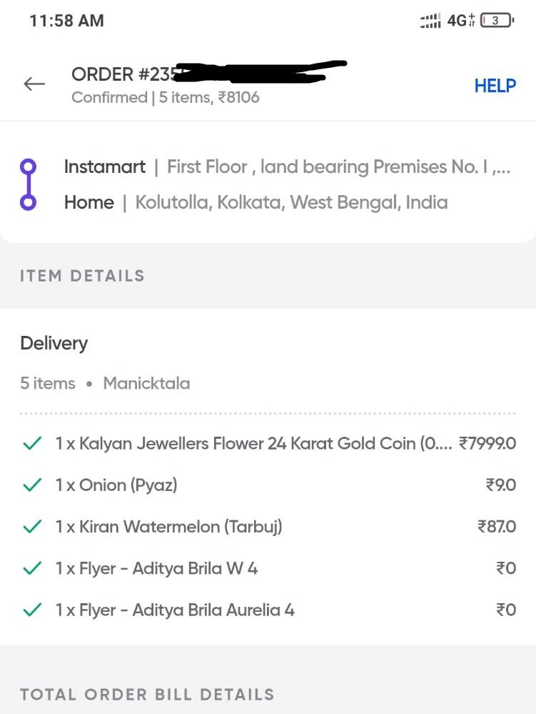 BinaryGru's tweet image. @Swiggy  Disappointed! Ordered a Kalyan 0.5 Gold coin but received it without the original Kalyan seal package. Refused to accept &amp;amp; asked delivery guy to return it. This is not acceptable for a gold purchase. Kindly cancel and refund @instamart_it @SwiggyCares  #Swiggy #GoldCoin
