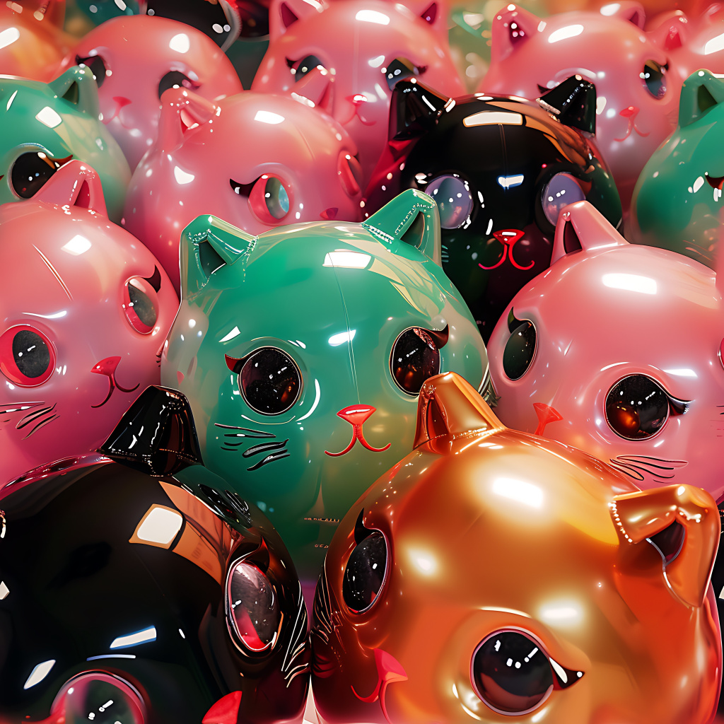 aitextured's tweet image. Seamless 3D Inflated Glossy Cat Balloon PBR Texture in Multi-Color - free seamless PBR texture (1K-8K). Download: aitextured.com/textures/Infla… #cgi #gamedev