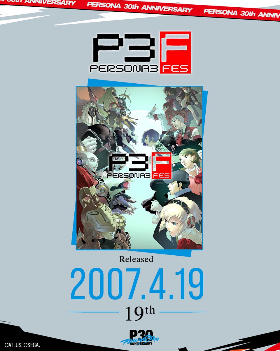 Atlus_korea's tweet photo. 오늘 4월 19일, 『페르소나3 FES』가 발매된 지 19주년을 맞이했습니다!
여러분의 응원에 감사드립니다!
⠀
본편의 후일담 ‘Episode Aegis’는 『페르소나3 리로드』 DLC에서도 즐길 수 있습니다!
다양한 플랫폼에서 호평을 받고 있으니 꼭 확인해 보세요!
⠀
#P30th #P3FES https://t.co/B6JUCRrTJl
