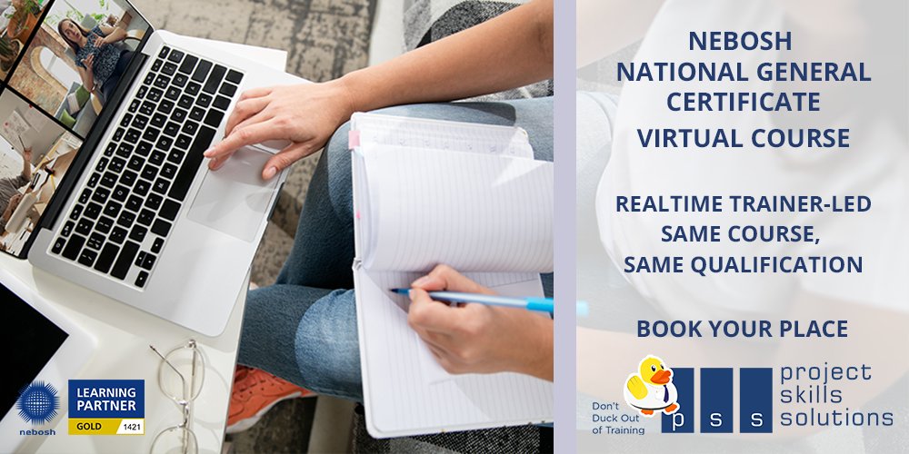 PSS_Training's tweet image. Train LIVE on Zoom with a real NEBOSH trainer 👨‍🏫💻
Learn to reduce risks, investigate incidents &amp;amp; improve safety culture with our 11-day Virtual NEBOSH General Certificate Course (15th June). Book now 👉 bit.ly/3YhlVqe #NEBOSH #VirtualTraining #HSE