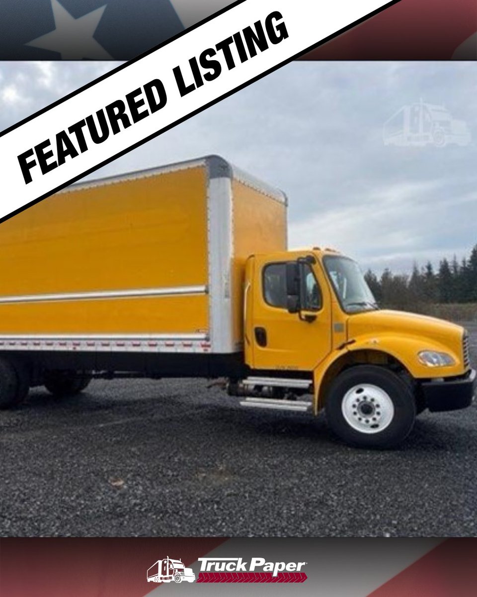 truckpaper's tweet image. TRUCK PAPER FEATURED LISTING 📦

Well-maintained 2018 Freightliner M2 106 box truck with 110k miles! Features a 270 HP Detroit DD5 engine, Allison automatic transmission, and air ride suspension. 🚛

🔗 ow.ly/NikT50YKtg7

#TruckPaper #Freightliner #BoxTruck #Delivery