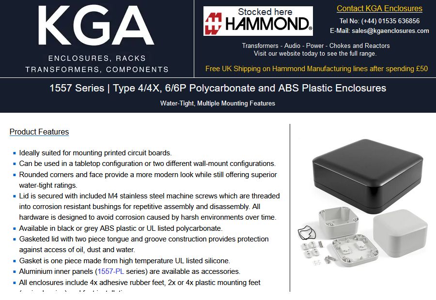 KGAEnclosures's tweet image. Quick, easy ordering process, great low prices and quick delivery times. Why not switch to KGA Enclosures and see how we can help you? 

View range: buff.ly/r91x7Gy

#manufacturing #ukmanufacturing #engineering #ukmfg #mfg #gbmfg #hobbyists #experimenters #electronics