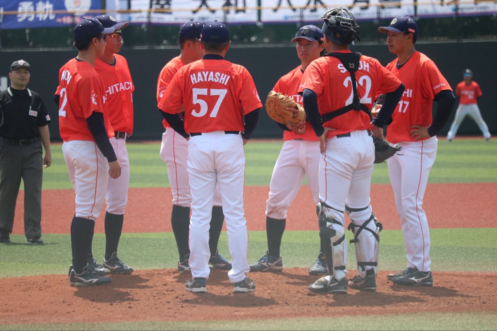 Hitachi_Yakyu's tweet photo. 【本日の試合結果⚾️】

日本製鉄鹿島　000 200 000  2
日 立 製 作 所　000 000 010  1

バッテリー
宮下(5回)、堀川(1/3回)、多間(2/3回)、飯田(2回)、生井(1回) - 佐藤、鮎ヶ瀬

2塁打
森

単打
森、竹内、谷内

#日立製作所野球部
#勝ってなんぼ
#社会人野球 https://t.co/R6uiMN2GtL