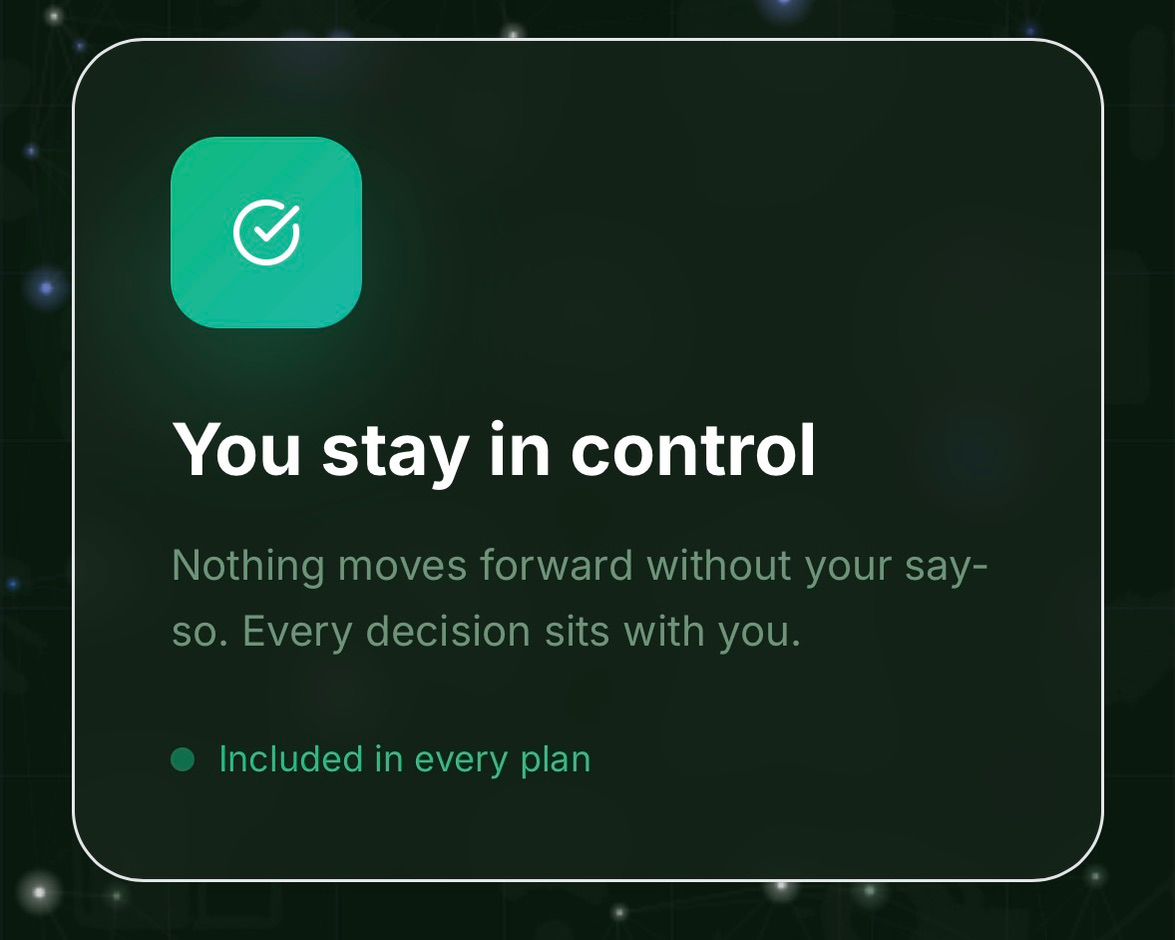 thevoidapps's tweet photo. Full control, zero stress. We build your site for free with a 3-month Safety Net. Then, our portal ensures no surprise bills: £30/1hr, £135/5hrs, £250/10hrs. All requests via the portal for total transparency. Real humans + AI speed. #Maintaina https://t.co/rhveZnXE4Q