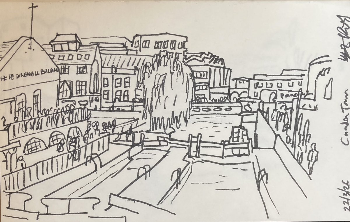frankkiely's tweet image. Today’s #sketch from 22/3/26 of #Marker #Pen #Drawing 21.5 x 13.5 cms  on paper
#CamdenLock
More sketches
instagram.com/frankkiely/