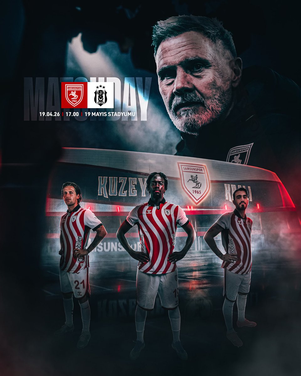 Samsunspor's tweet photo. MAÇ GÜNÜ 💪
 #SamsununMaçıVar

#Samsunspor #AtatürklüArma #SAMvBJK https://t.co/MMlIY7Hy16
