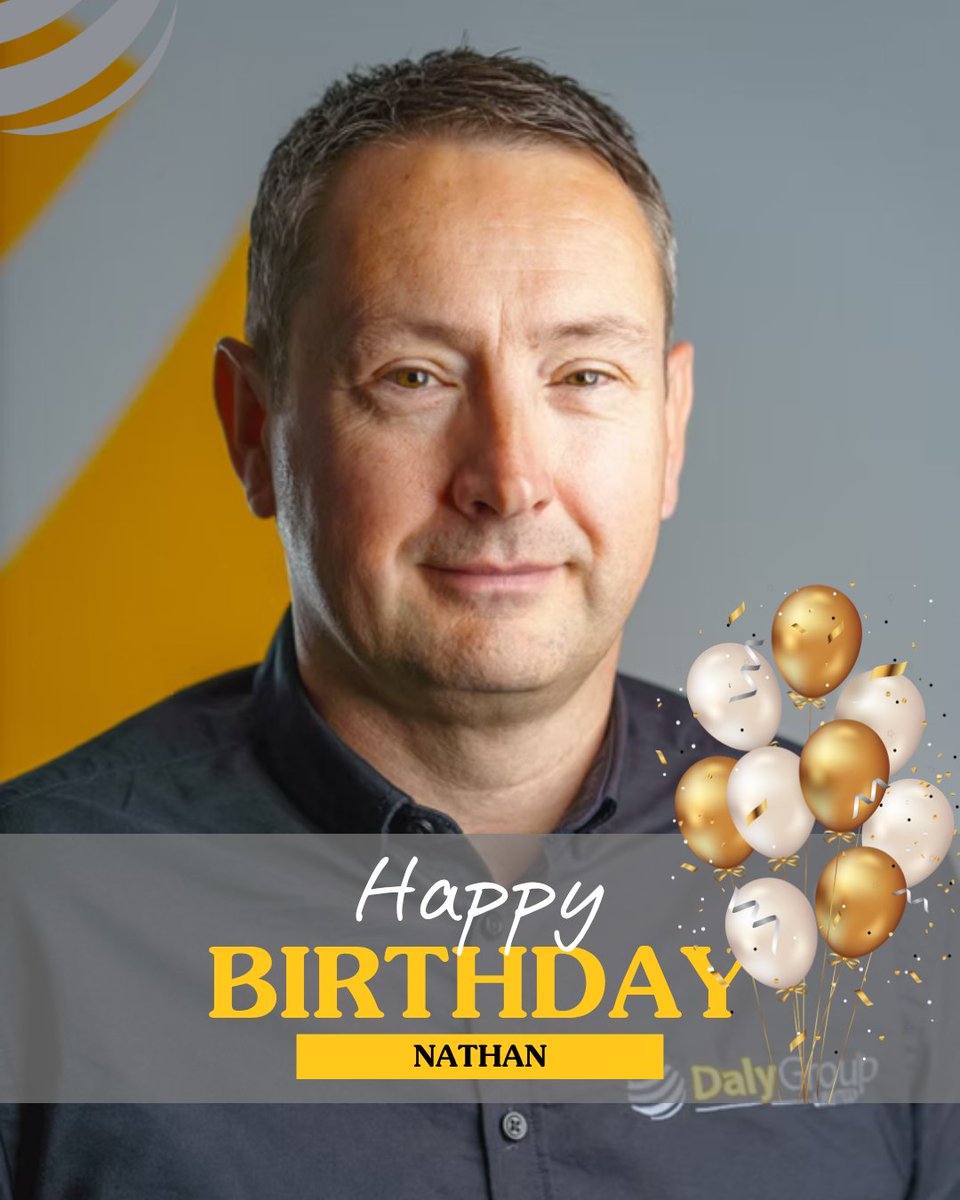 dalygroup's tweet photo. Happy Birthday to our Managing Director, Nathan!🎈
Thank you for your leadership, vision, and dedication - enjoy your special day!🎉 https://t.co/v59RwDkby4