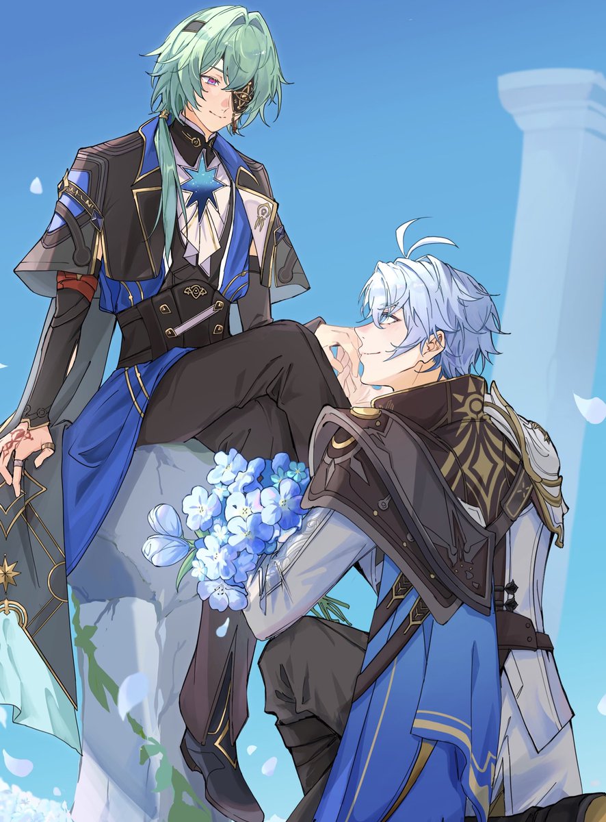 できた〜！！6月のファイアナ本の表紙の絵です！！顔結構お気に入り💕💕