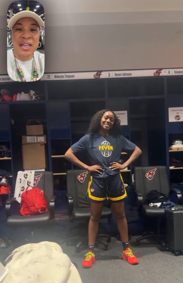 Dawn already checked on Raven Johnson in her Fever gear on her first day 🥹🔥