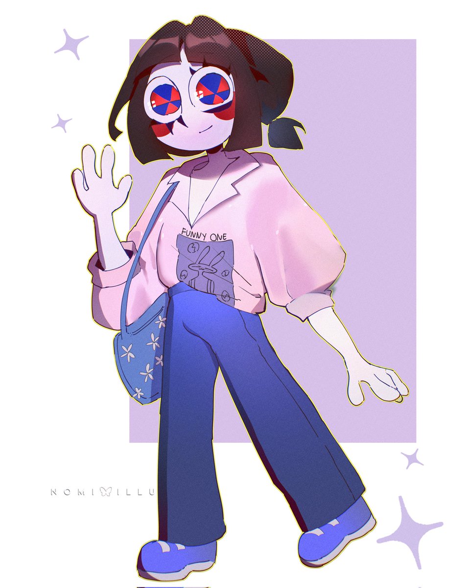 Quick colored sketch of today's fit to Pomni