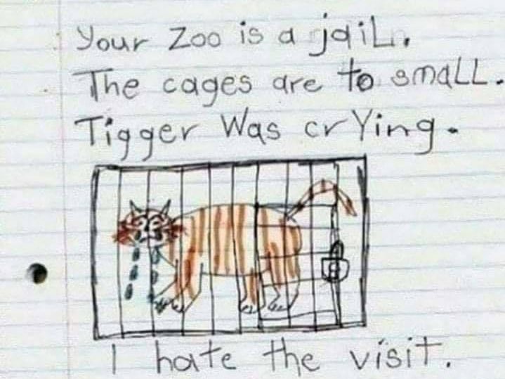 momentmemori's tweet photo. A kid left a note after visiting Zoo. https://t.co/zzehRhDJ3p