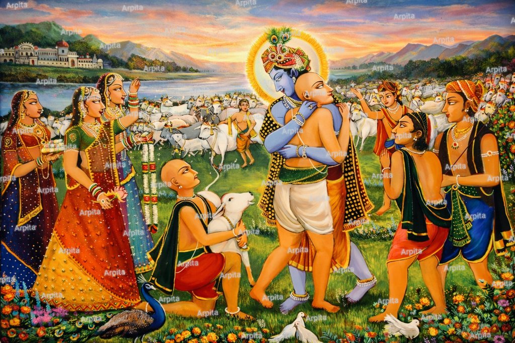 arpita_dg's tweet image. May this Akshaya Tritiya bring the eternal blessings abundance into your life. 🙏💛
Sharing my #painting of Krishna - Sudama on this auspicious day. 5 years back I gifted this to the Shree Dham Mayapur ISKCON Temple. 💕
Acrylic painting 
Size 5/3 feet 
#AkshayaTritiya  #art