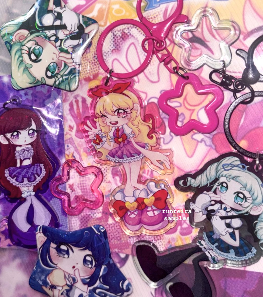 runreira's tweet photo. SAMPLES ⭐️‼️
the pony pocas turned out vibrant like i wanted it to!! magnet &amp; memo set is also very cute im keeping one for myself ugh <\3 will post the rest once they arrive https://t.co/lnTU17aaNg