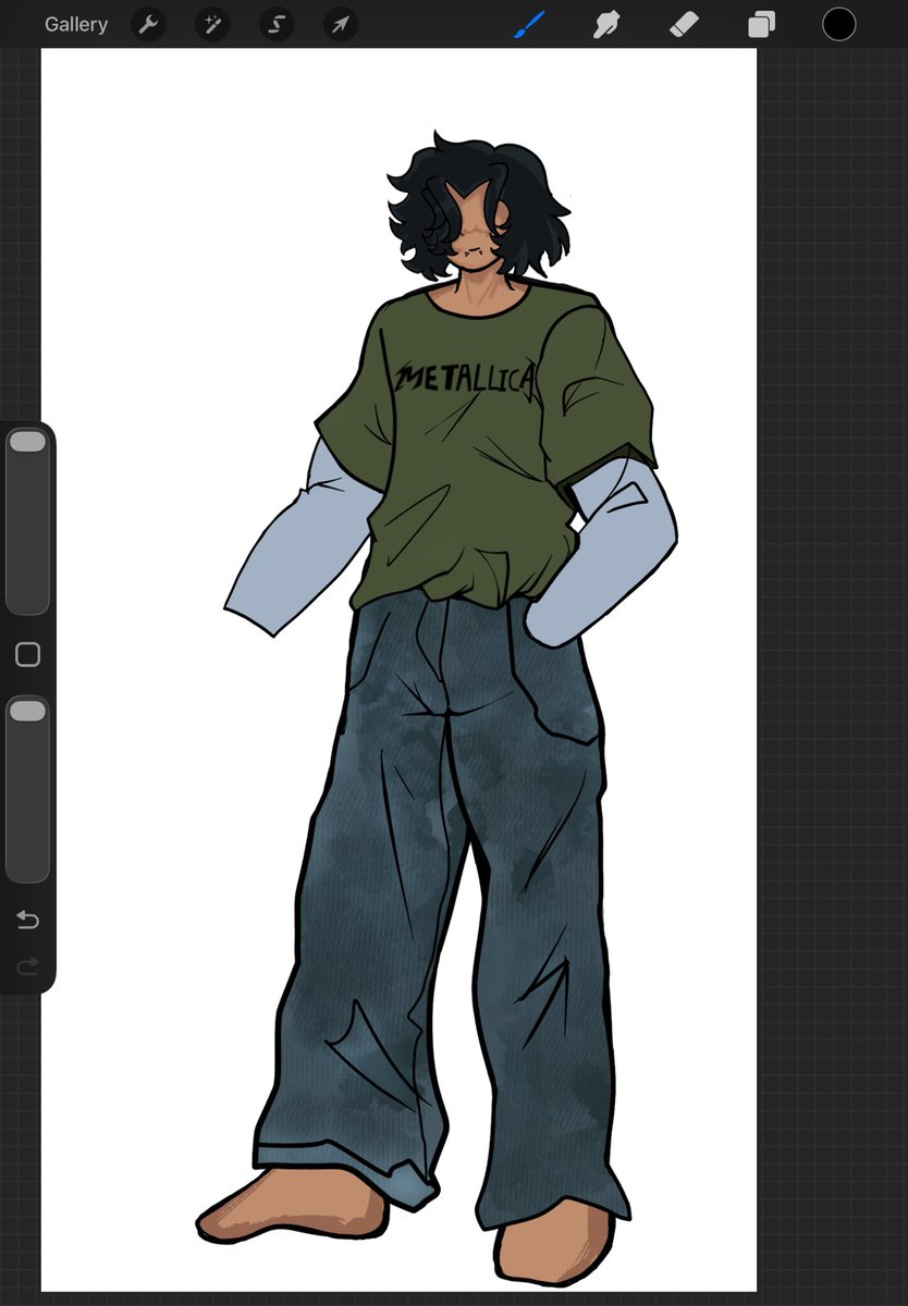 Lexxenaii's tweet image. ‼️WIP‼️
I’m not too good at drawing hands so that’s why he’s hands-less but here’s my drawings of Sebastian Solace part 1 #sebastiansolace #ocs #procreate #art #digitalart