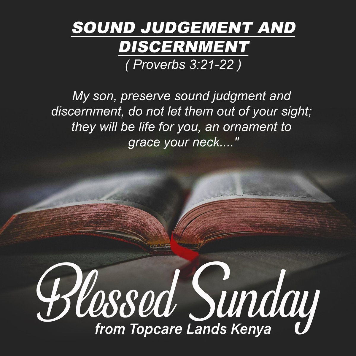 TopcareLandsKE's tweet image. My son, preserve sound judgment and discernment, do not let them out of your sight; they will be life for you, an ornament to grace your neck. (Proverbs 3:21-22)
Blessed Sunday
#weekend #BuiltOnTrust #topcaredelivers