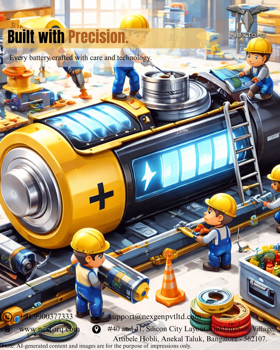 nex_torq's tweet image. ⚙️ Built with Precision. Powered by NexTorq.
Reliable EV batteries for 2W, 3W, Solar &amp;amp; UPS ⚡🔋
📞 +91 9900377333
🌐 nextorq.com
📧 support@nexgenpvtltd.com

#EVBattery #ElectricMobility #CleanEnergy #NexTorq #BatteryTech